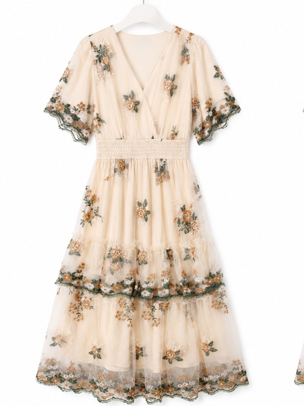 Baltic Born Cynthia Midi Dress in Cream Floral